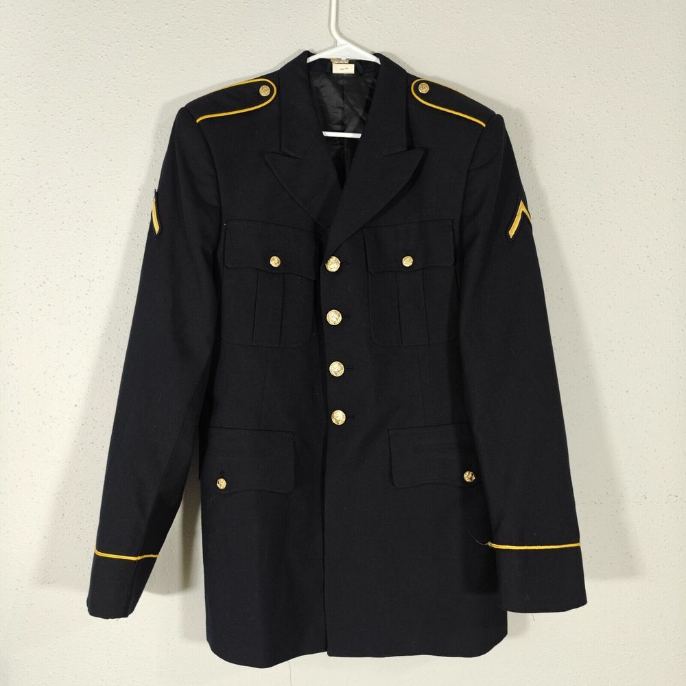 Defense‎ Logistics Agency DeRossi Son Men's Military Jacket Black Size 40L